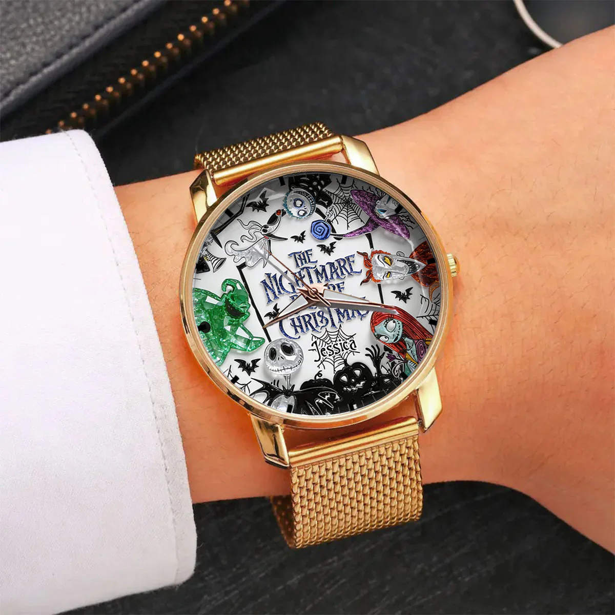Just Loves Spooky - Personalized Woman Hand Watch - Gift For Her, Movies Fan - Image 4