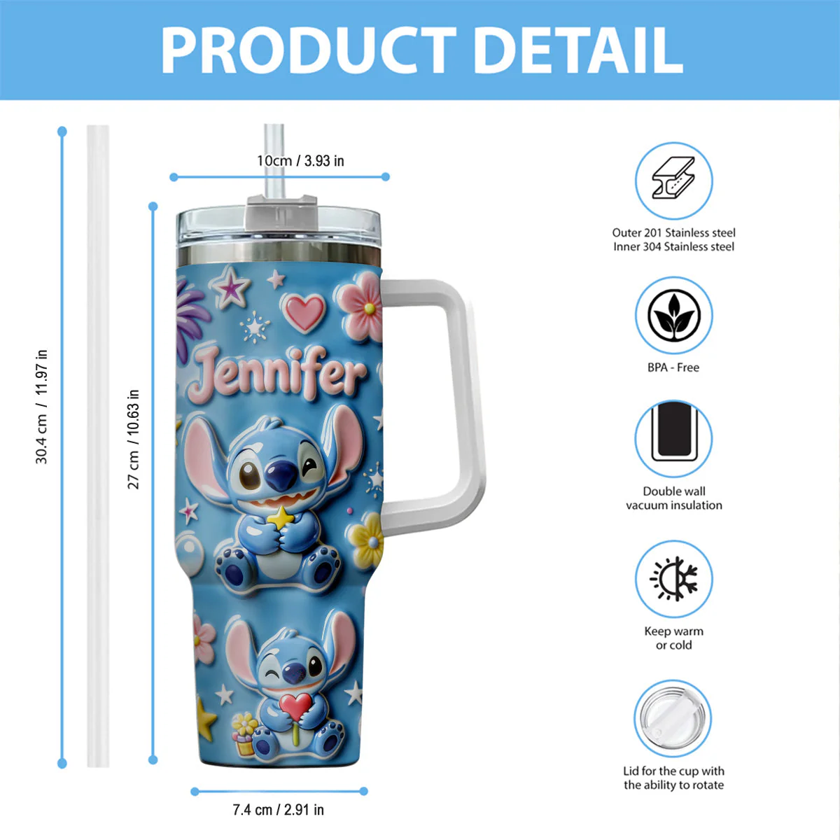 Just Loves Sti - Personalized Tumbler With Handle - Gift For Movie Fans NL122 - Image 6