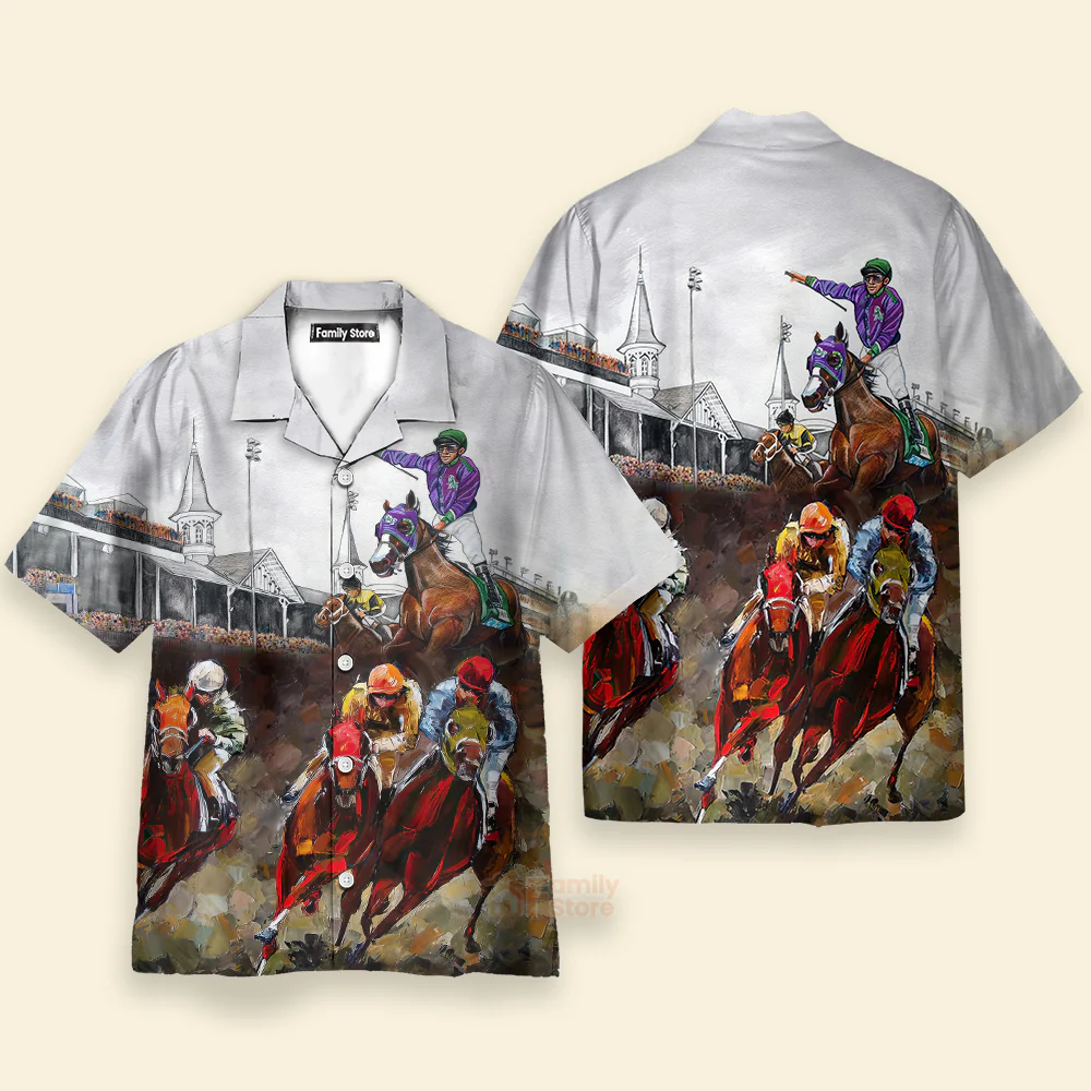 Kentucky Derby Horse Racing Hawaiian Shirt Shirt - Image 3