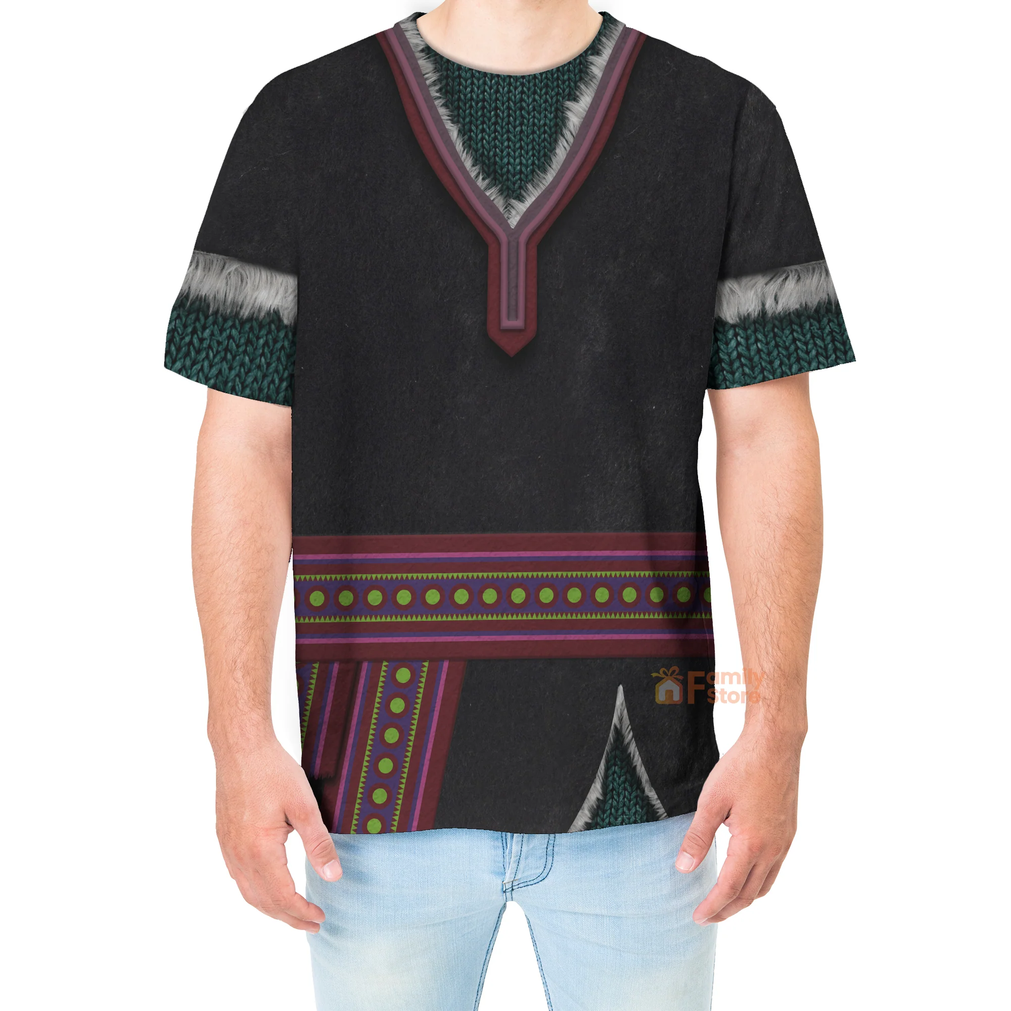Kristoff Frozen T-Shirt 3D For Men & Women - Image 4