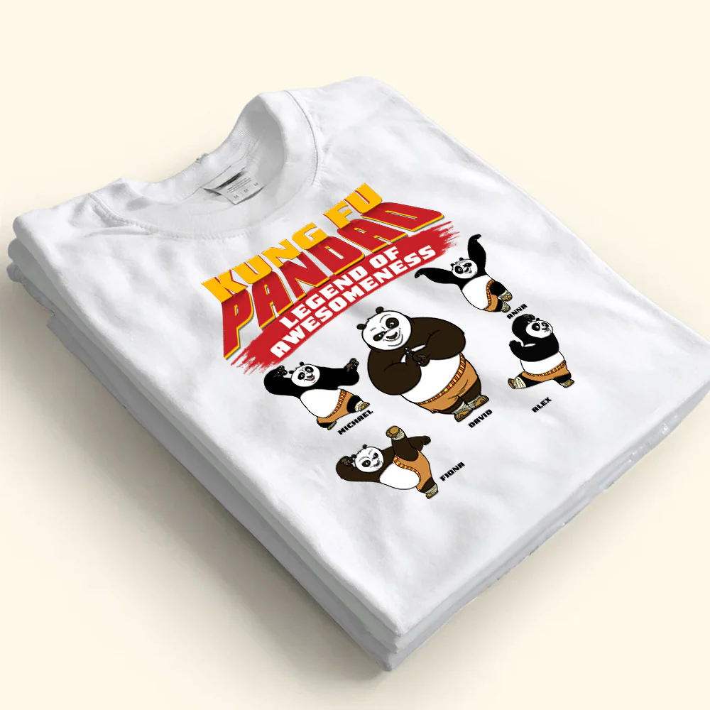 Kungfu Panda The Legend Of Awesomeness - Gift For Family, Dad And Kids - Personalized TShirt NA94 - Image 4