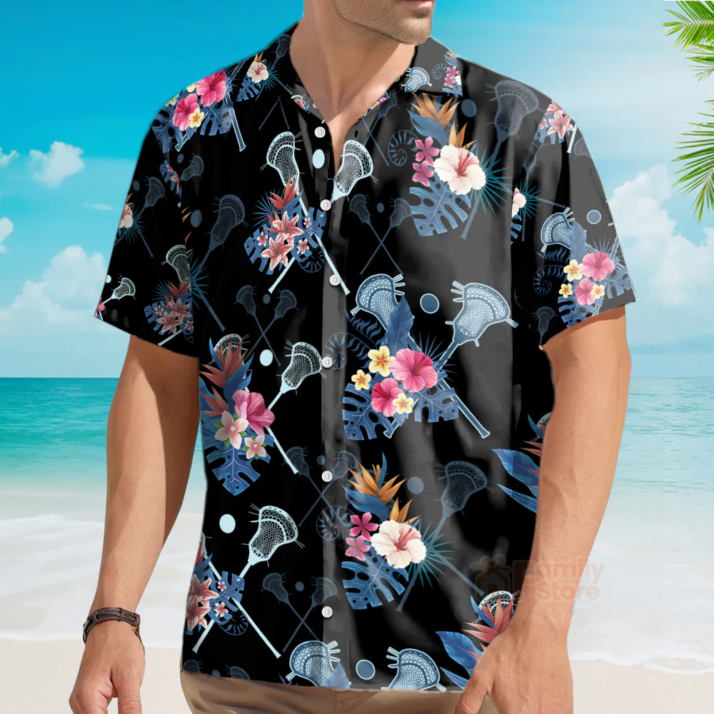 Lacrosse Tropical Hawaiian Shirt - Image 3