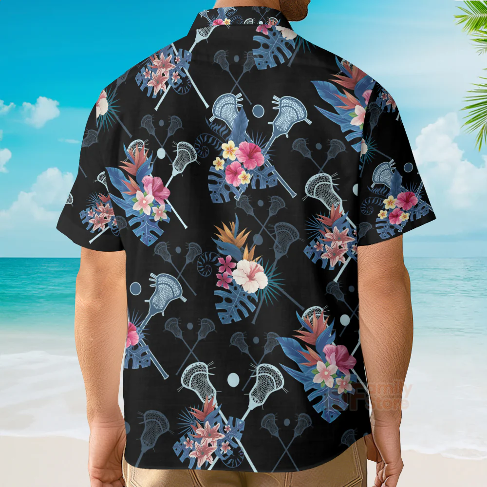 Lacrosse Tropical Hawaiian Shirt - Image 4