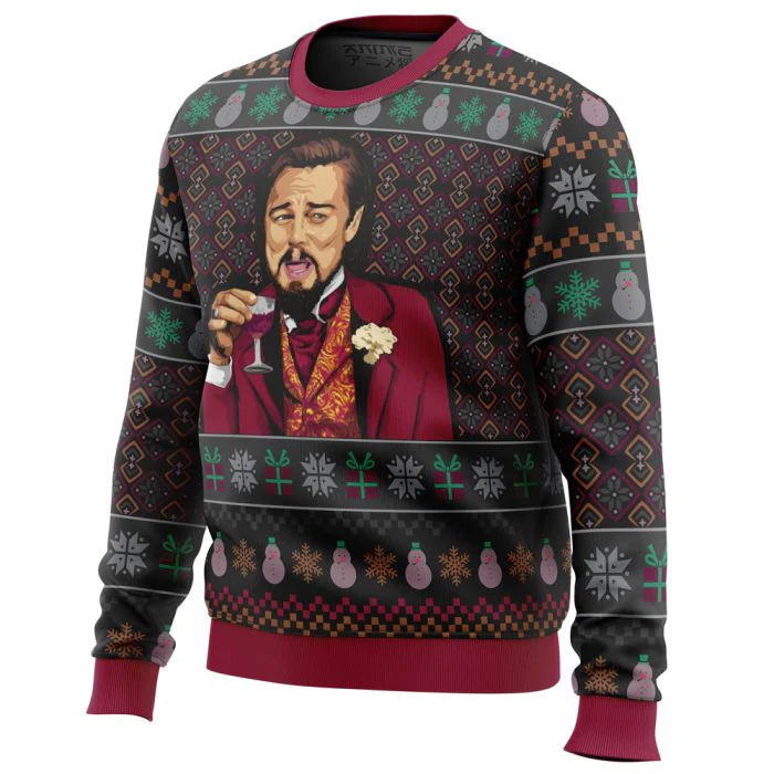 Laughing Leo DiCaprio Meme - Ugly Christmas Sweater - Funny Gifts | HH01 - Image 2
