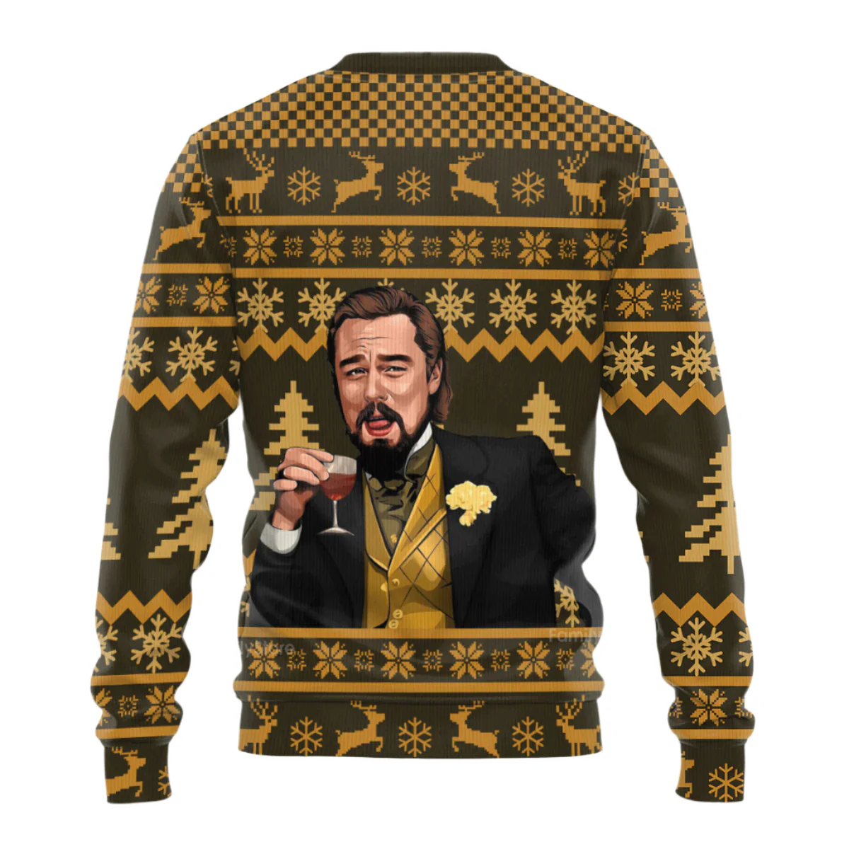 Laughing Leo Memes Woolen - Ugly Christmas Sweater - Image 2