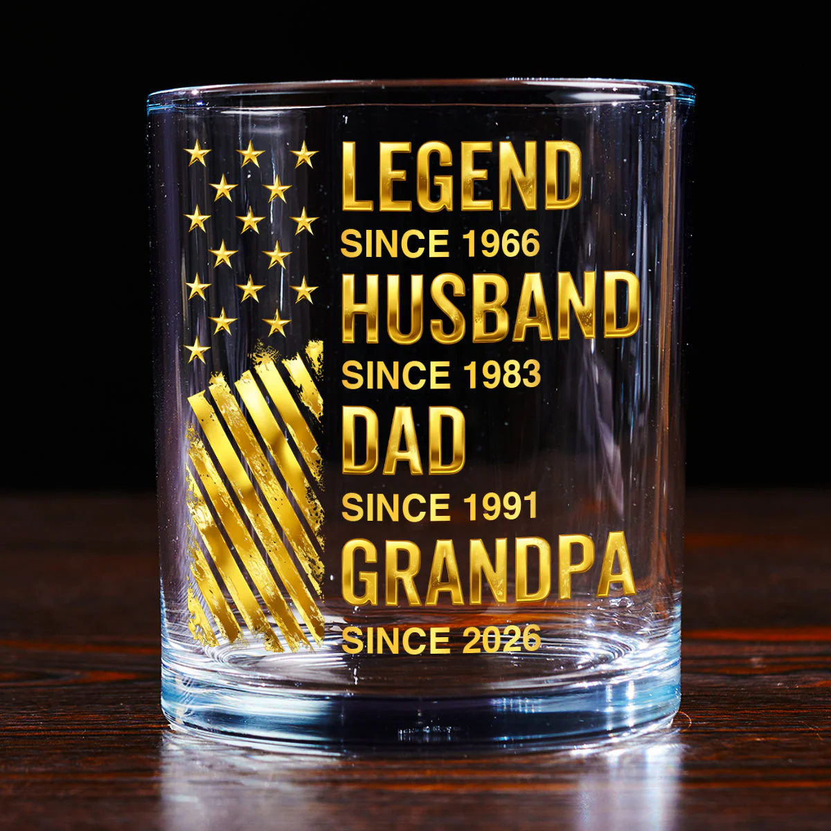 Legend Husband Dad Grandpa - Personalized Whiskey Glass - Gift For Dad, Grandpa - Image 3
