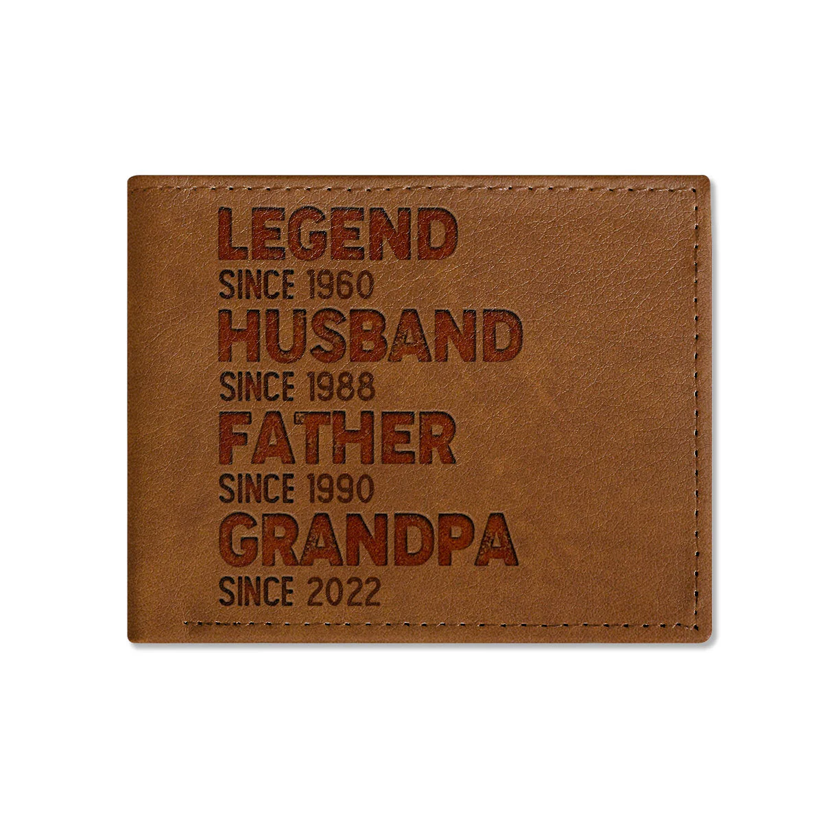 Legend Husband Father Grandpa - Personalized Folded Wallet For Men - Image 2