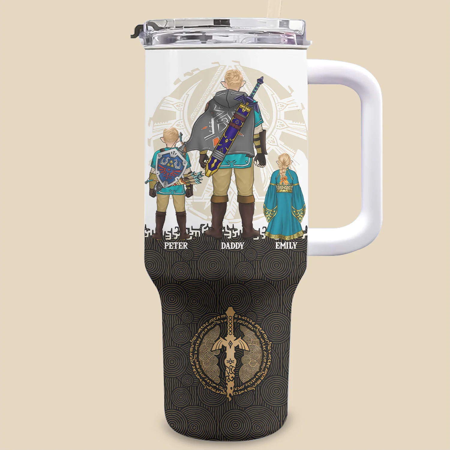 Legend Of Dad Zelda New Version - Personalized 40oz Tumbler Cup With Straw - Gift For Dad , Father’s Day | CL07 NA94 1 - Image 2