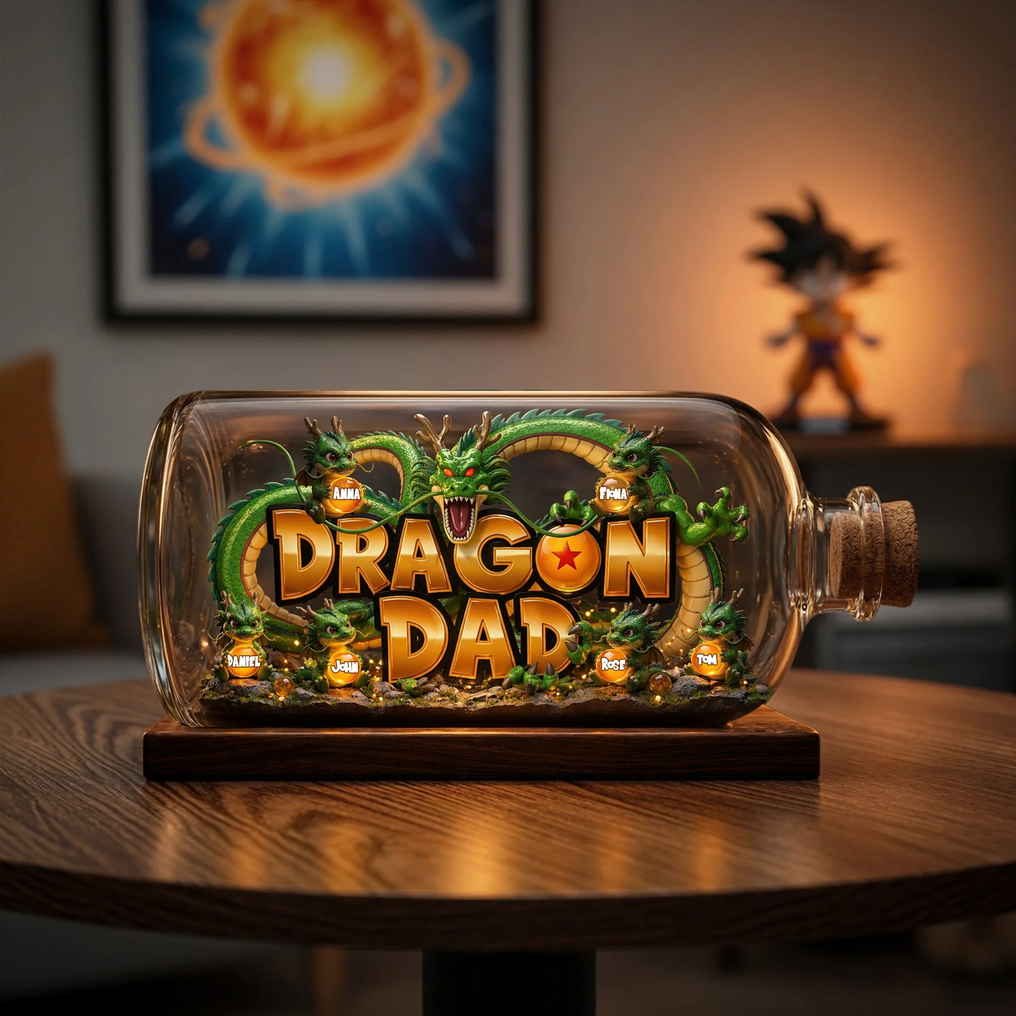 Legendary Dragon Dad - Personalized Acrylic Plaque - Gifts For Dad - Image 4