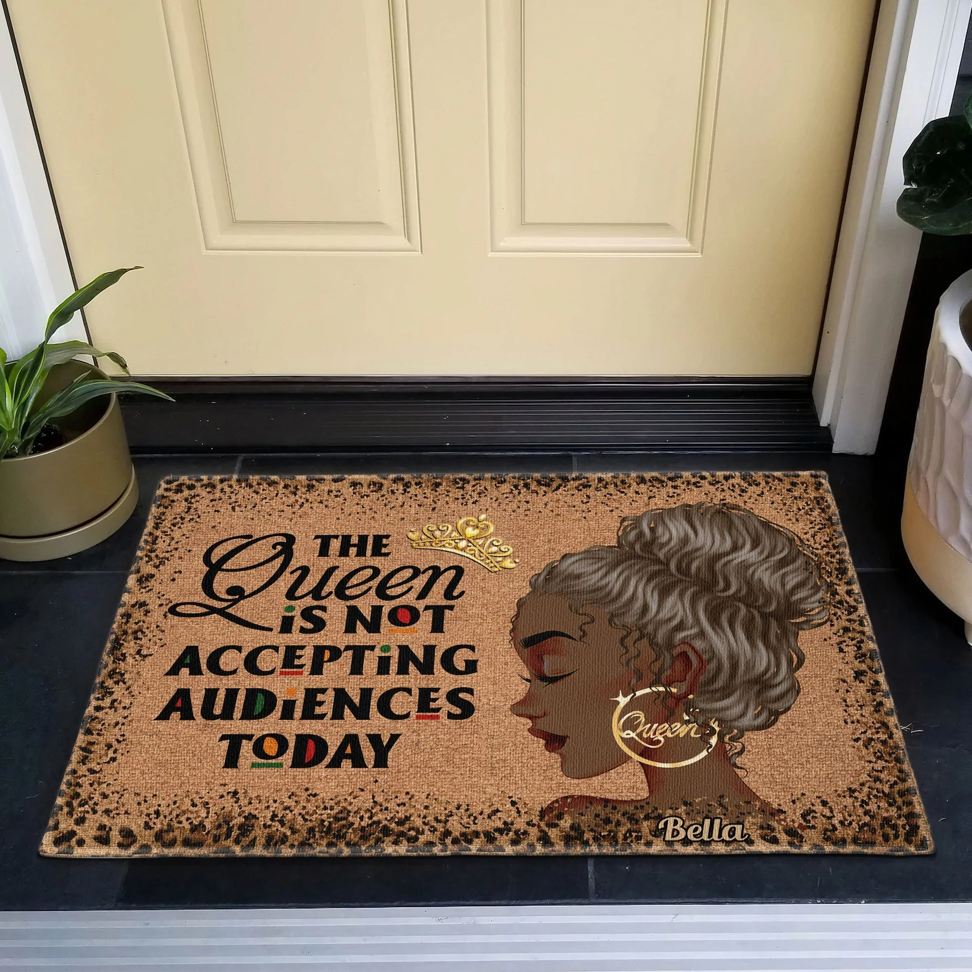 Leopard Queen Is Not Accepting Audiences Today - Personalized Doormat - Gift For Girls, Women | GR13 HD95 - Image 3