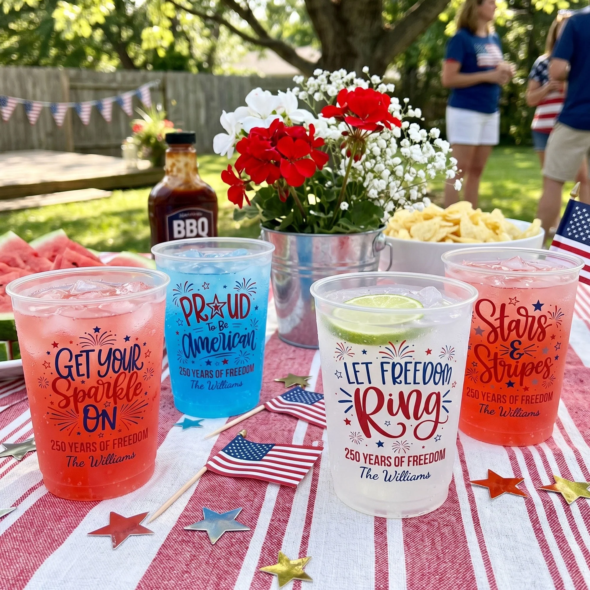 Let Freedom Ring 250 Years Of American Freedom - Personalized Cups - Gifts For Patriotic Family