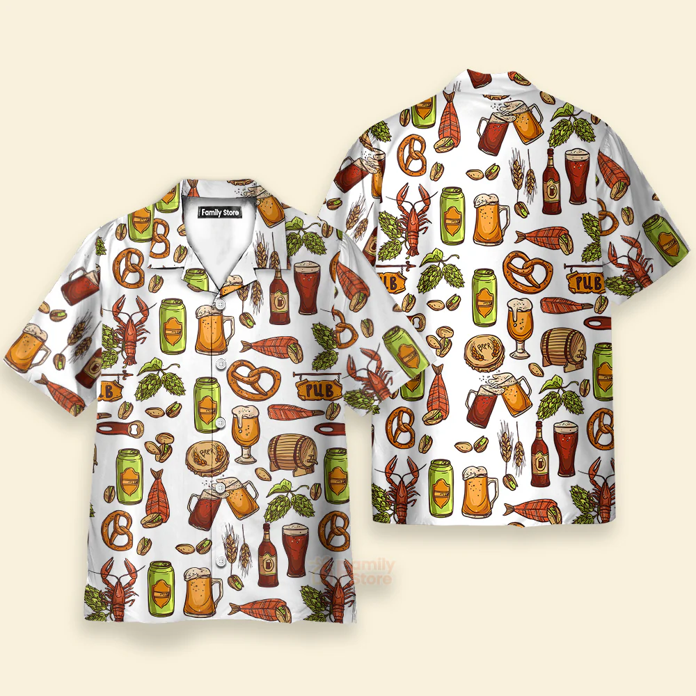 Let's Drink Premium Beer - Hawaiian Shirt - Image 2