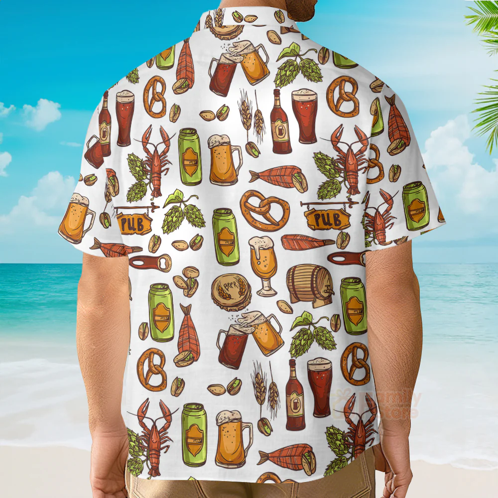 Let's Drink Premium Beer - Hawaiian Shirt - Image 3