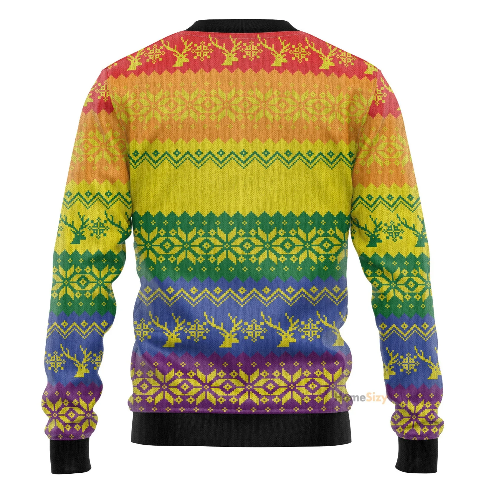 LGBT Gay Pride Happy Holigays - Funny Ugly Christmas Sweater - Image 2