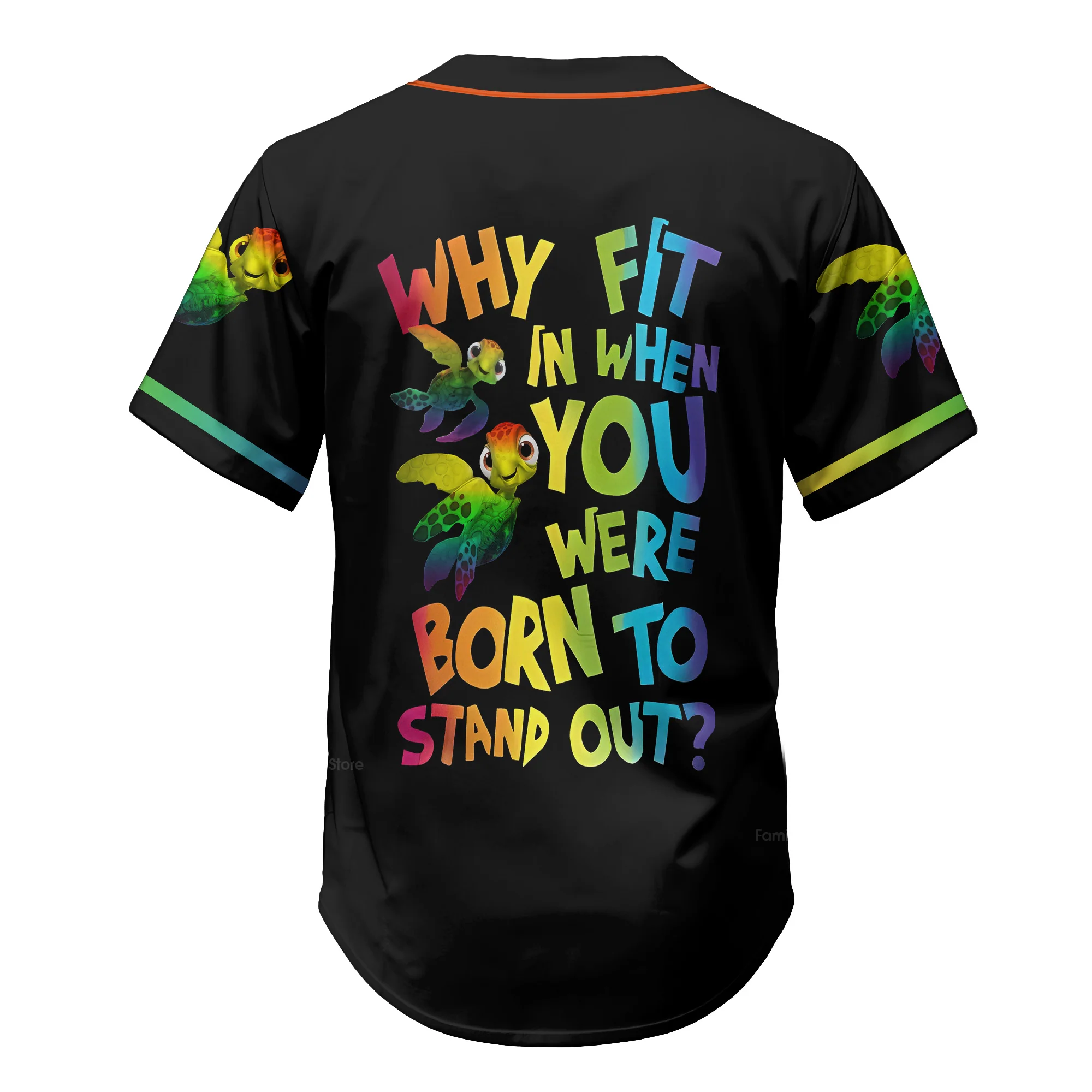 Why Fit In When You Were Born To Stand Out - Baseball Jersey - Christant Gift For Him LGBT Pride - Image 6