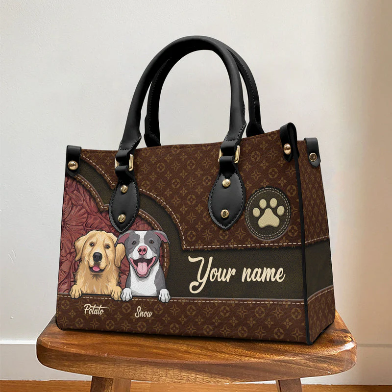 Life Is Better With Beloved Fur Baby - Personalized Leather Handbag - Gift for Dog Lovers, Dog Mom | CLP14 NH96 - Image 2