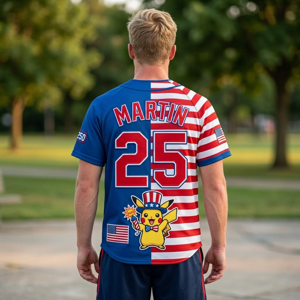 Limited Edition PoMo Celebrate 250th America x 30th Catching Them All - Personalized Baseball Jersey - Gift For Movie Fans NL122 - Image 4