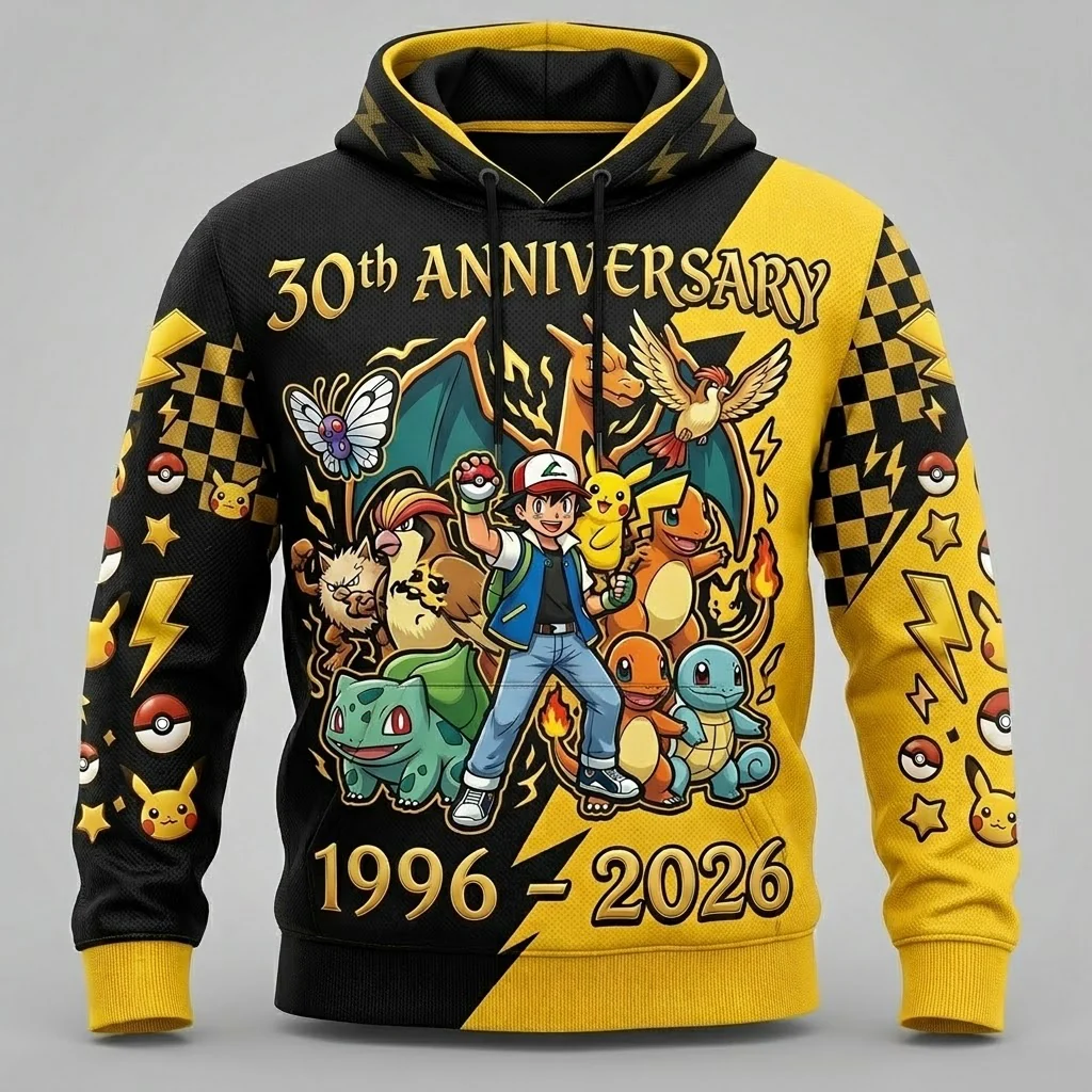 Limited Edition PoMo Celebrate 30 Years Of Catching Them All - Personalized All Over Shirt - Anniversary Gift For Movie Fans NL122