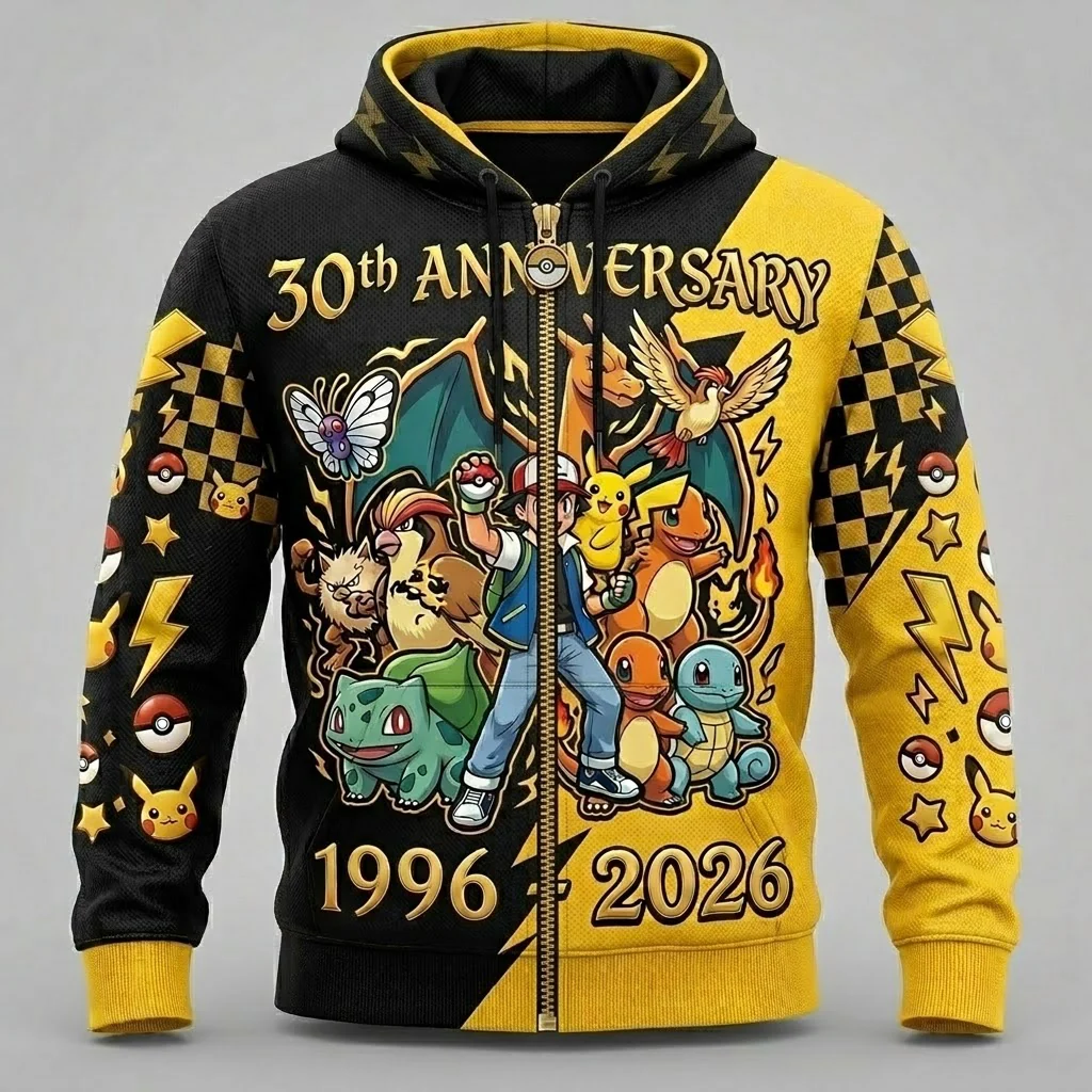 Limited Edition PoMo Celebrate 30 Years Of Catching Them All - Personalized All Over Shirt - Anniversary Gift For Movie Fans NL122 - Image 2