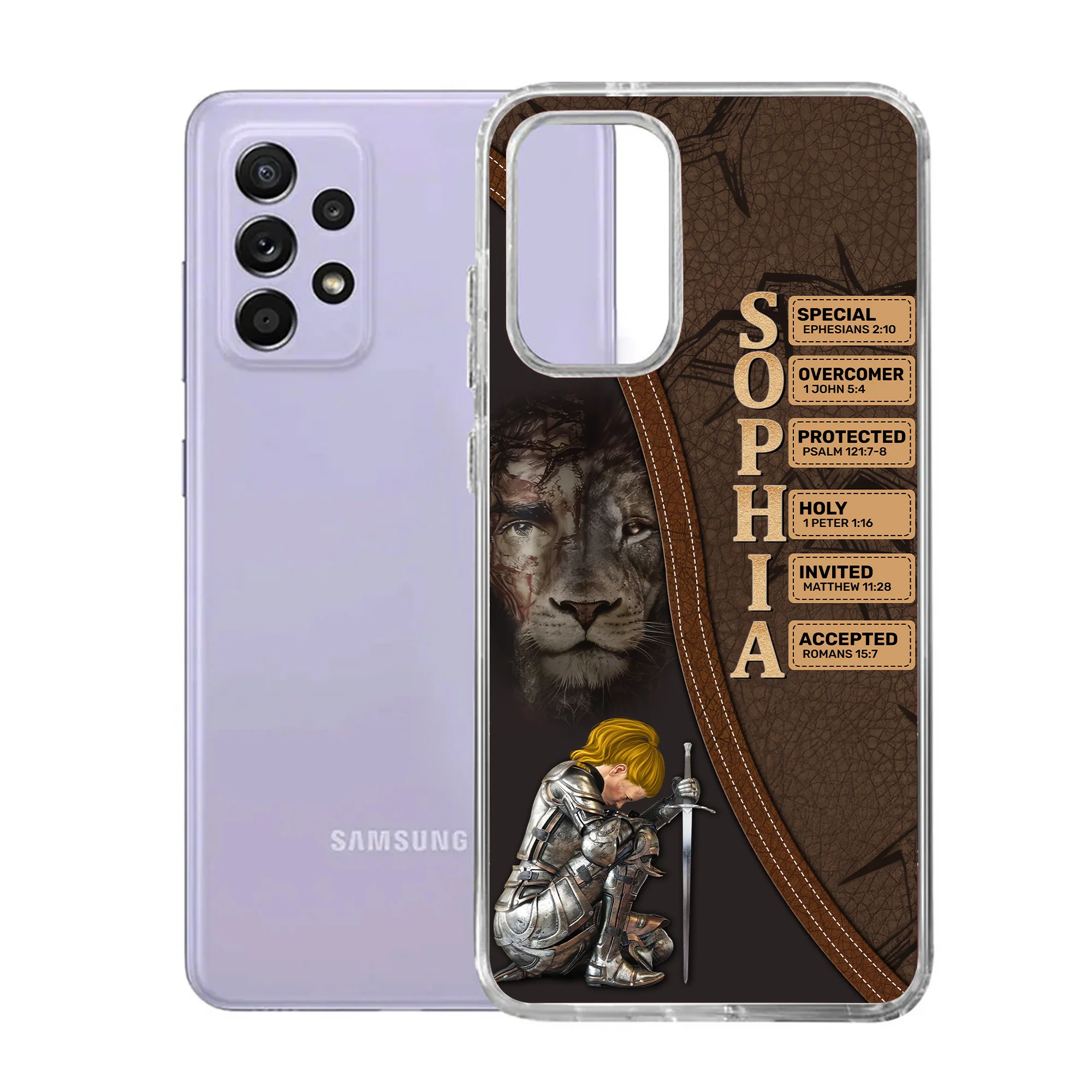 Lion And Armor of God - Personalized Phone Case | CLGOD03 TD118 - Image 6