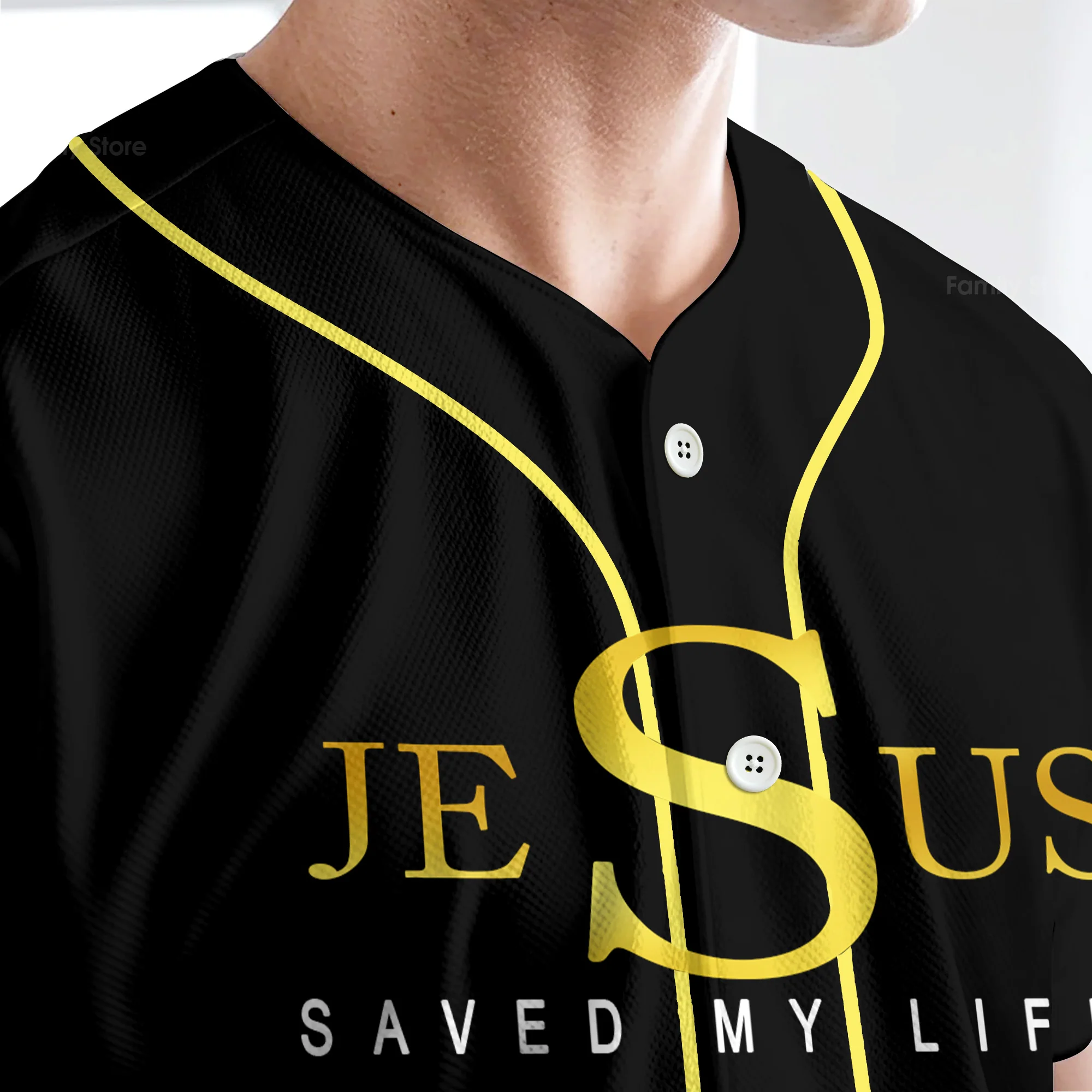 Lion Jesus saves my life Jesus is my everything Baseball Tee Jersey Shirt Printed 3D - Image 4