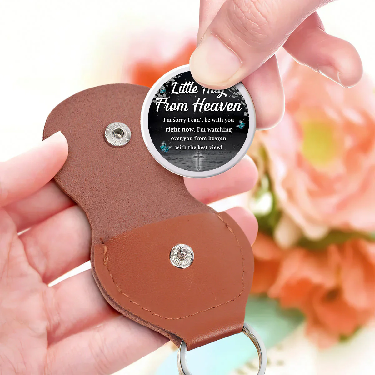 Little Hug From Heaven - Personalized Pocket Hug - Christian Gift For Memorial Human BA01 - Image 3