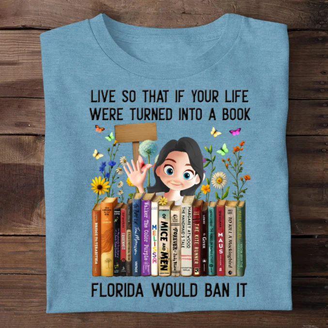 Live So That If Your Life Were Turned Into A Book - Personalized T-shirt - Gift For Book Lover, Reader, Her | CLB01 HH01 - Image 3