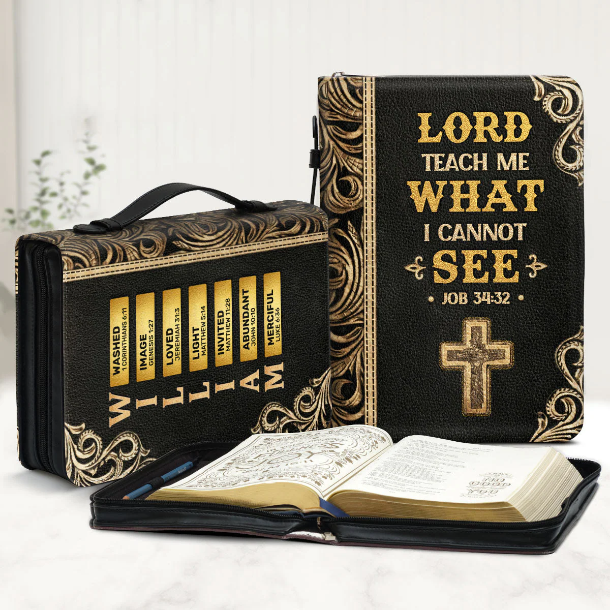Lord Teach Me What I Cannot See - Personalized Bible Cover HL128