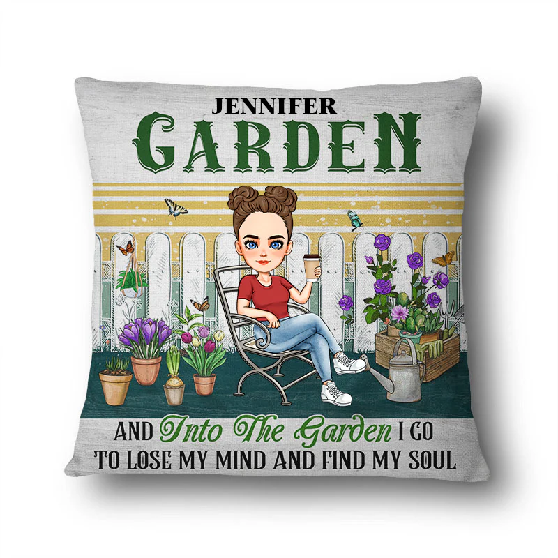 Lose My Mind And Find My Soul By Gardening - Personalized Pillow - Gift For Mom, Mother's Day, Gardening Lovers | GR21 NA94