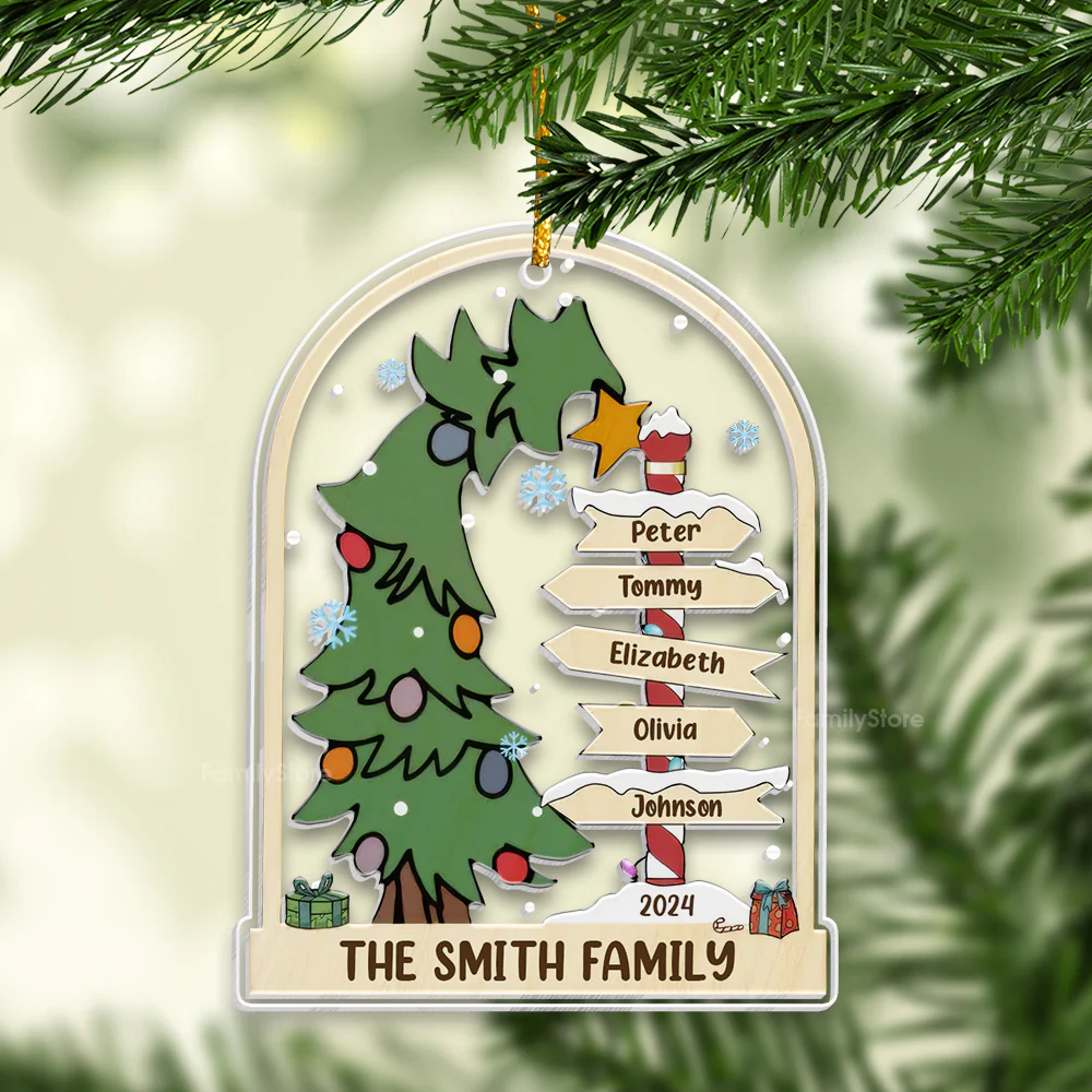 Love And Togetherness Make The Perfect Christmas - Gift For Family - Personalized Acrylic Ornament - NA94 - Image 3