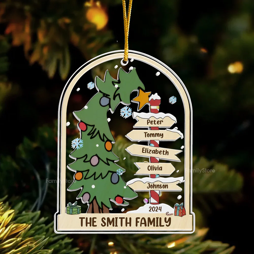 Love And Togetherness Make The Perfect Christmas - Gift For Family - Personalized Acrylic Ornament - NA94 - Image 4