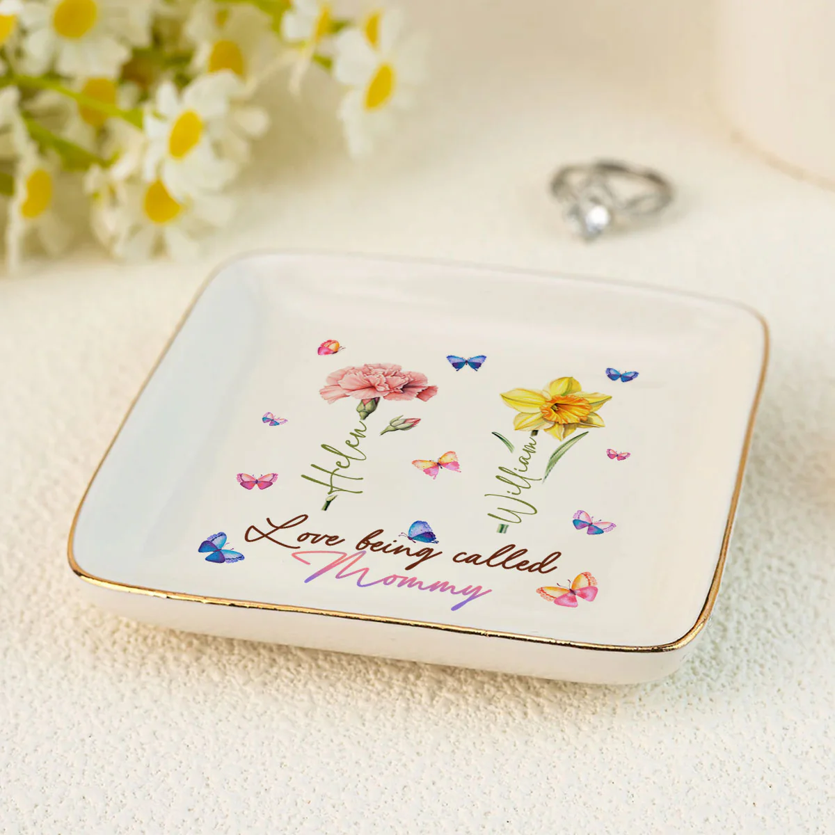 Love Being Called Grandma - Personalized Jewelry Dish - Gift For Grandma, Mom, Girlfriend, Wife, Bestie, Sister - NH96 - Image 5