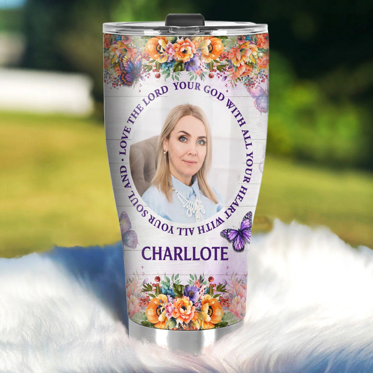 Love The Lord Your God | Personalized Stainless Steel Tumbler - Image 6