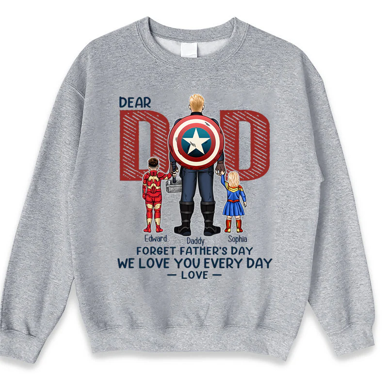 Love You Everyday Dad - Gift For Father - Personalized TShirt - Image 3