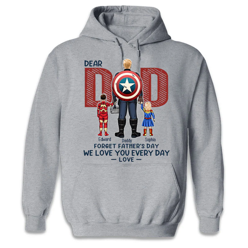 Love You Everyday Dad - Gift For Father - Personalized TShirt - Image 4