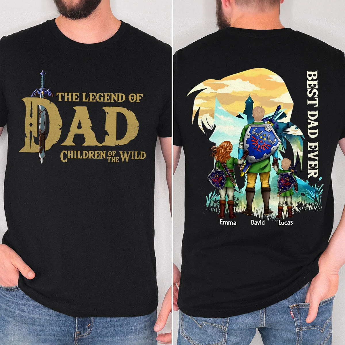LoZd The Legend Of Best Dad Ever - Personalized TShirt - Gift For Dad - Image 2