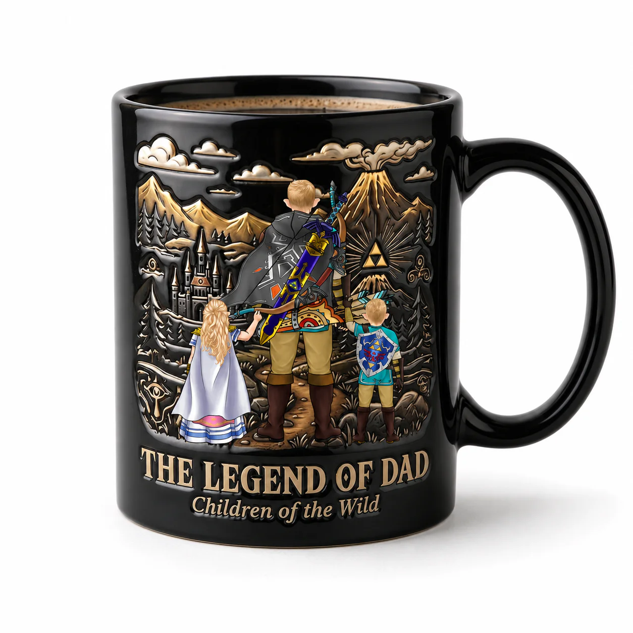 LoZd The Legend of Dad Children of the Wild - Personalized Color Changing Mug - Gift For Dad - Image 5