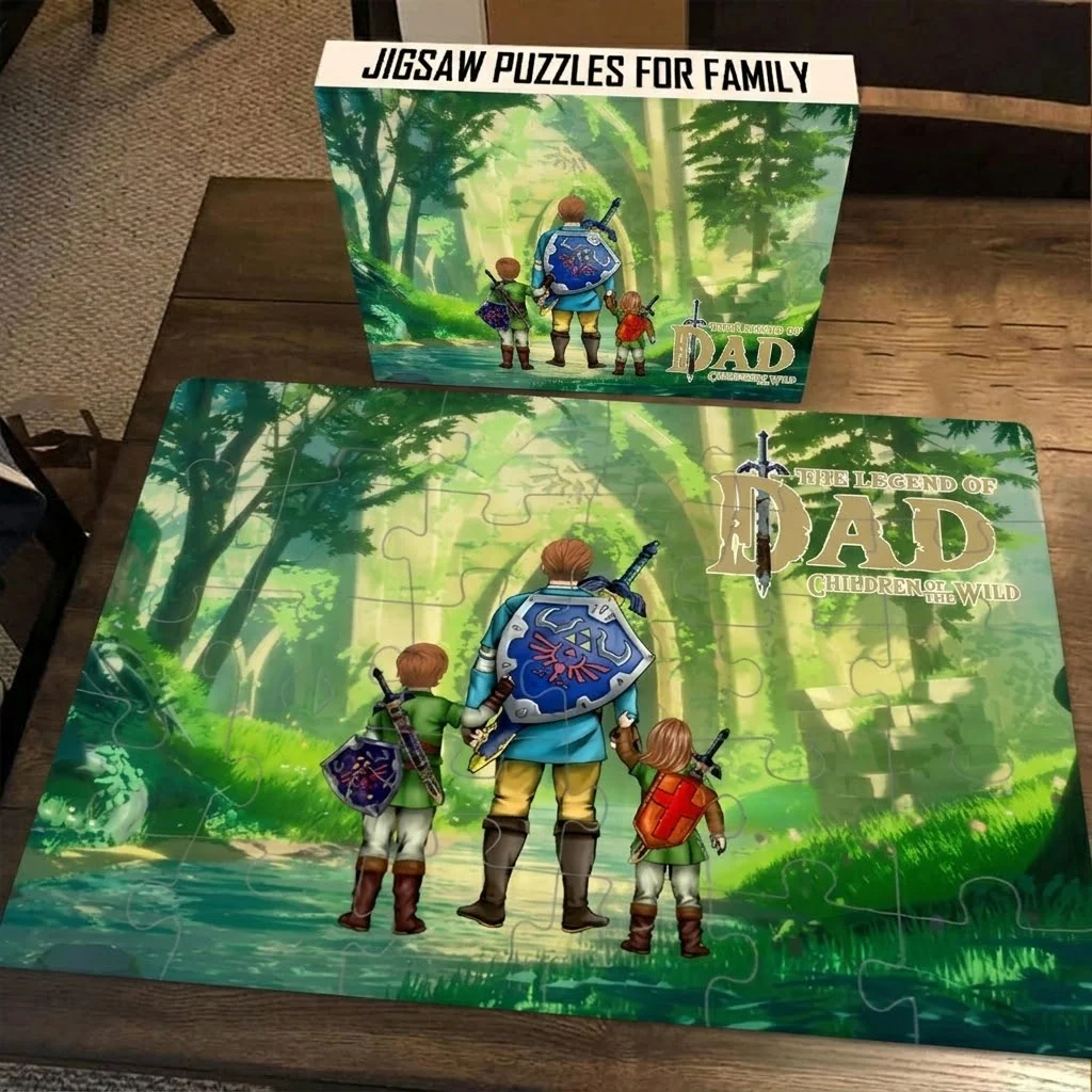 LoZd The Legend Of Dad Fantasy Adventure Children Of The Wild - Personalized Puzzle - Gifts For Dad