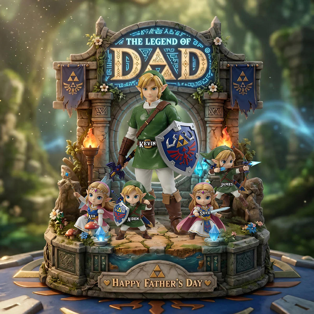 LoZd The Legend Of Dad - Personalized Acrylic Plaque - Gift For Father's Day - Image 3