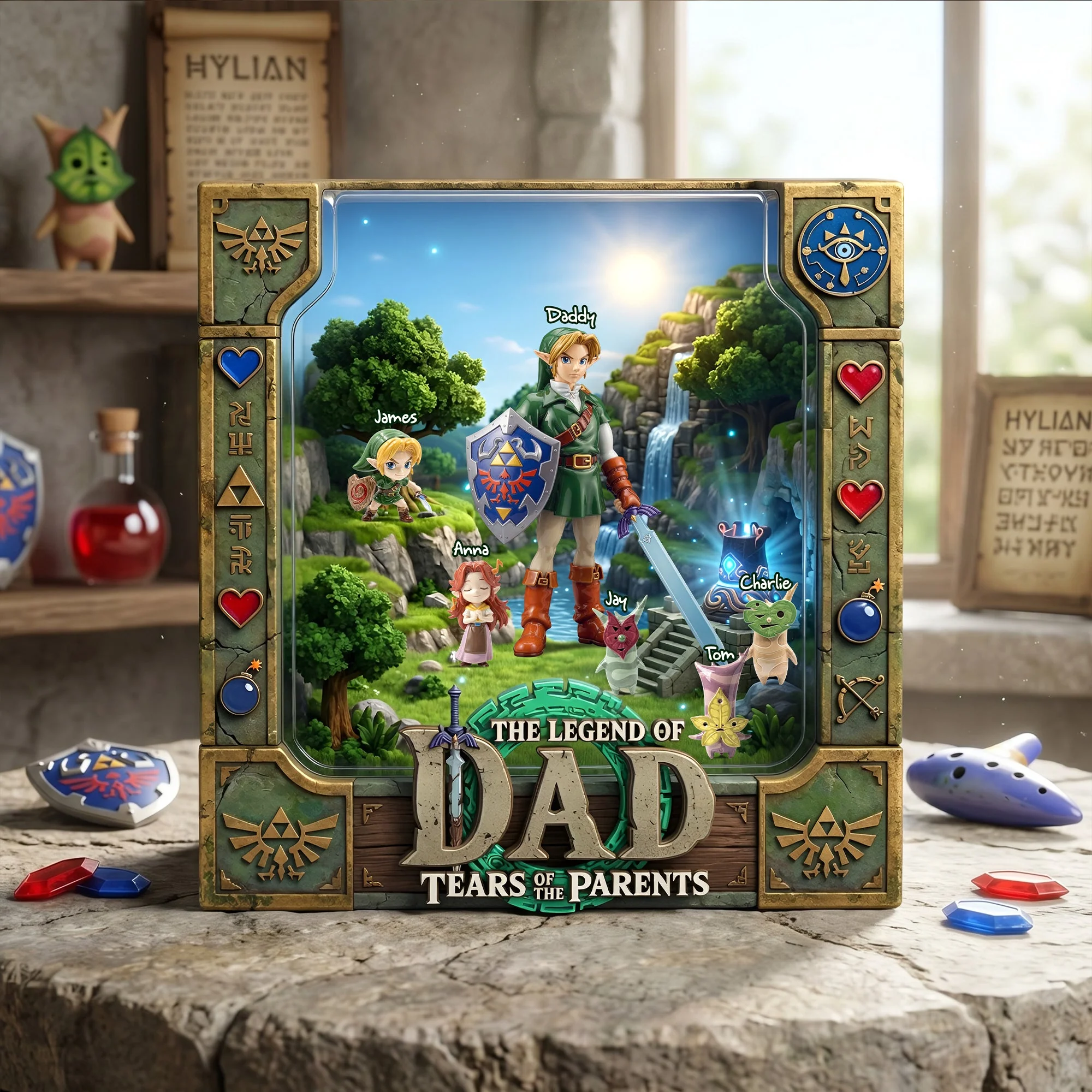 LoZd The Legend Of Dad - Personalized Acrylic Plaque - Gift For Father's Day