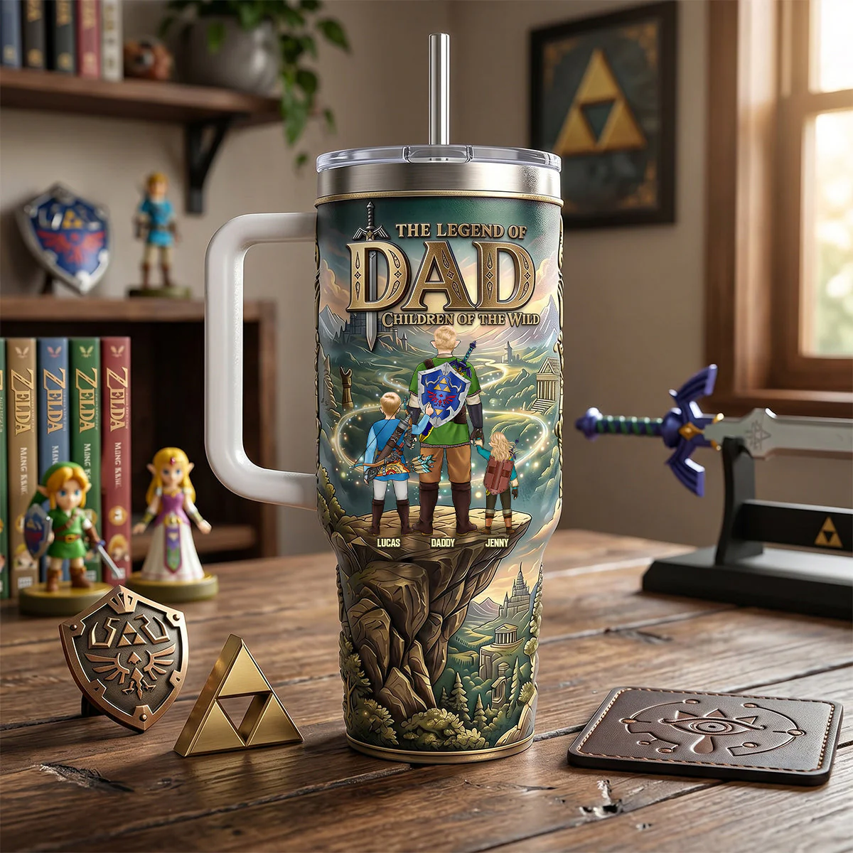 LoZd The Legend Of Fantasy Dad - Personalized Tumbler - Gift For Dad