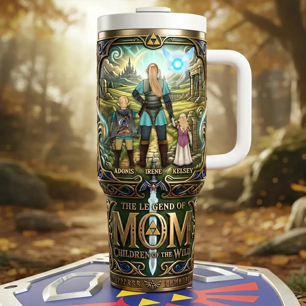 LoZd The Legend Of Mom Fantasy Adventure - Personalized Tumbler - Gifts For Moms - Image 2