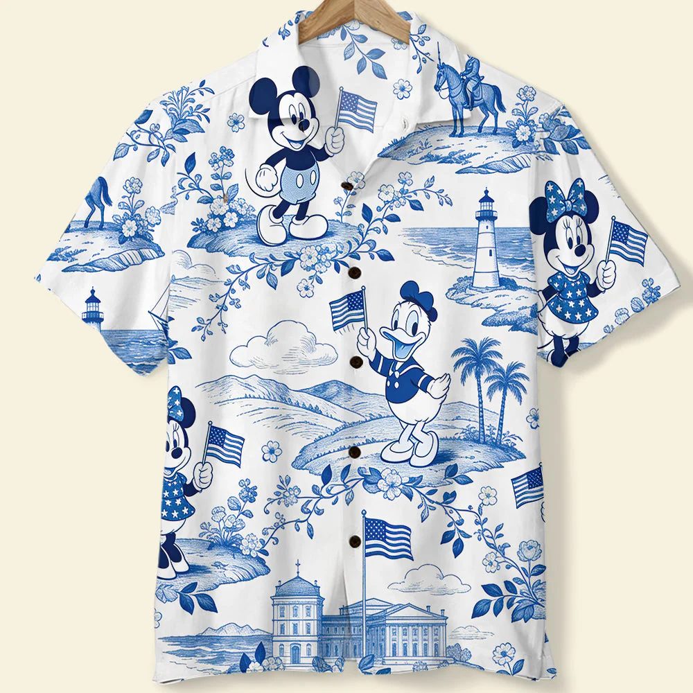 Magic Mouse Celebrate 250 Years Of Freedom - Personalized Hawaiin Shirt - Gift For Patriots - MkMo - Image 3