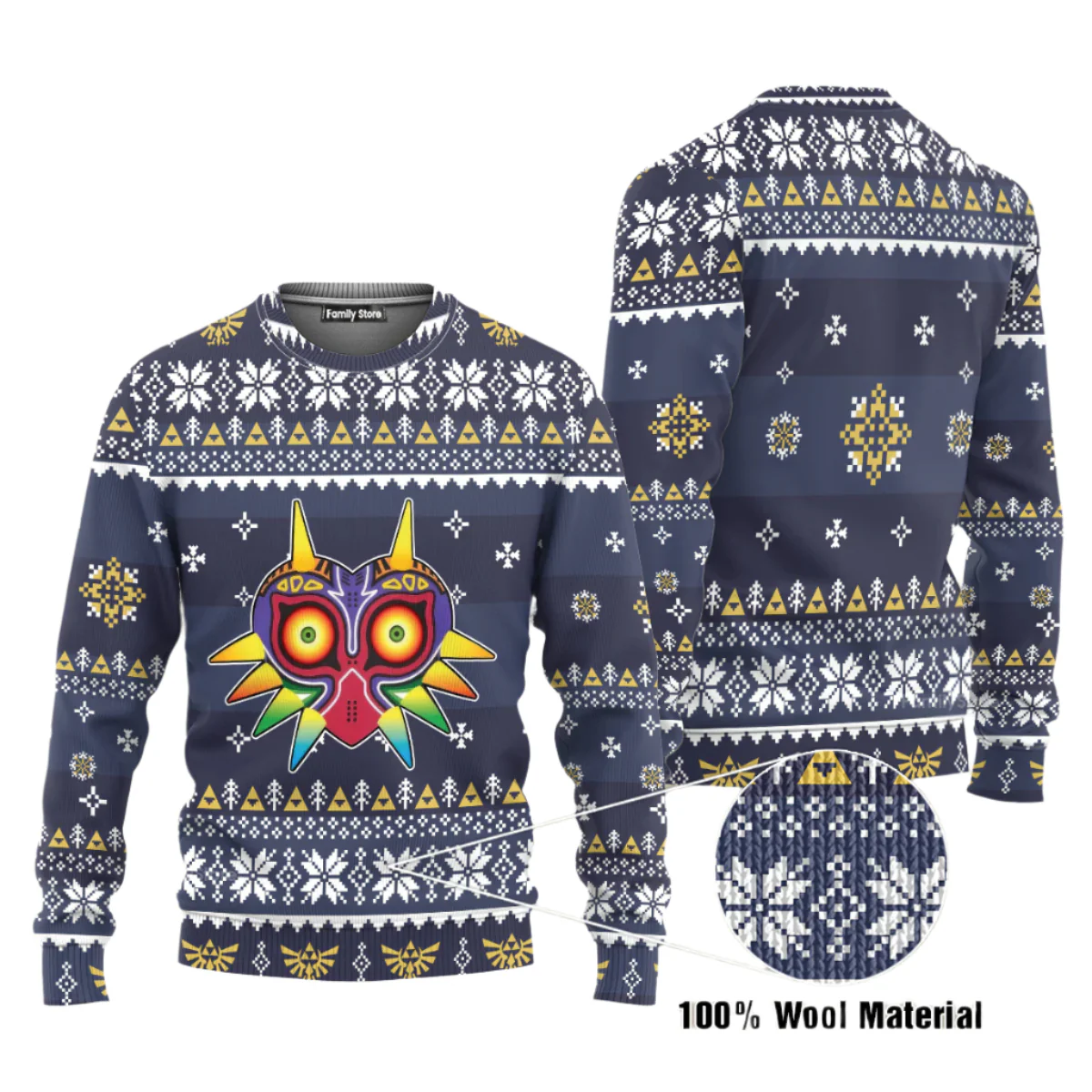 Majora’s Mask  Christmas Xmas  - Ugly Knitted Sweater - Image 2