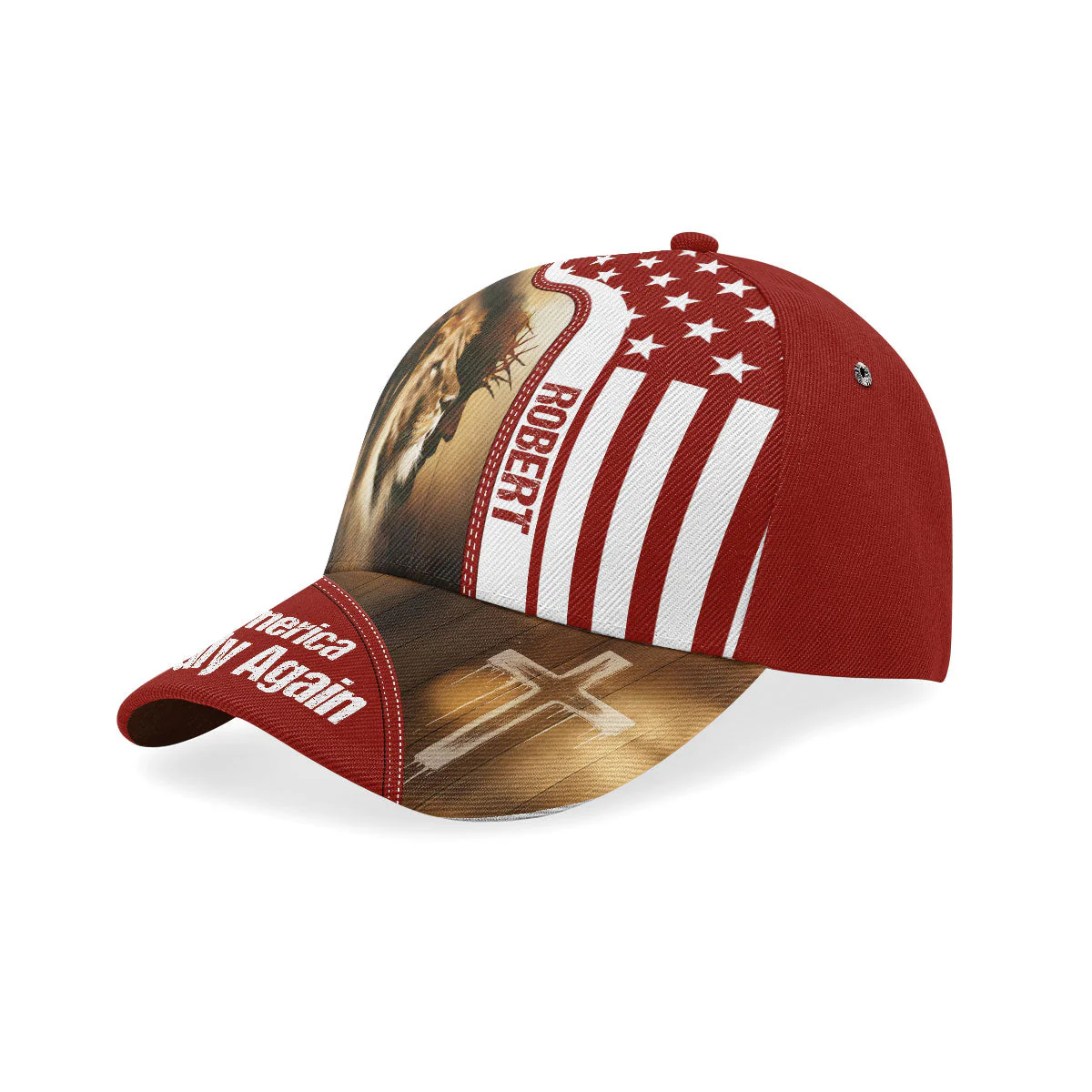 Make America Godly Again - Personalized Classic Cap - Gift For Dad, Husband, Grandpa HN02 - Image 2