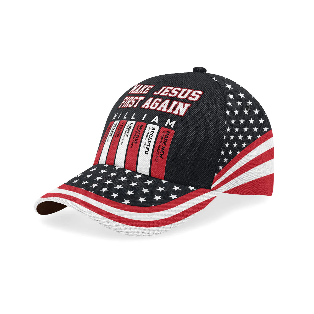 Make Jesus First Again - Personalized Classic Cap - Christian Gift For Him BA01 - Image 3