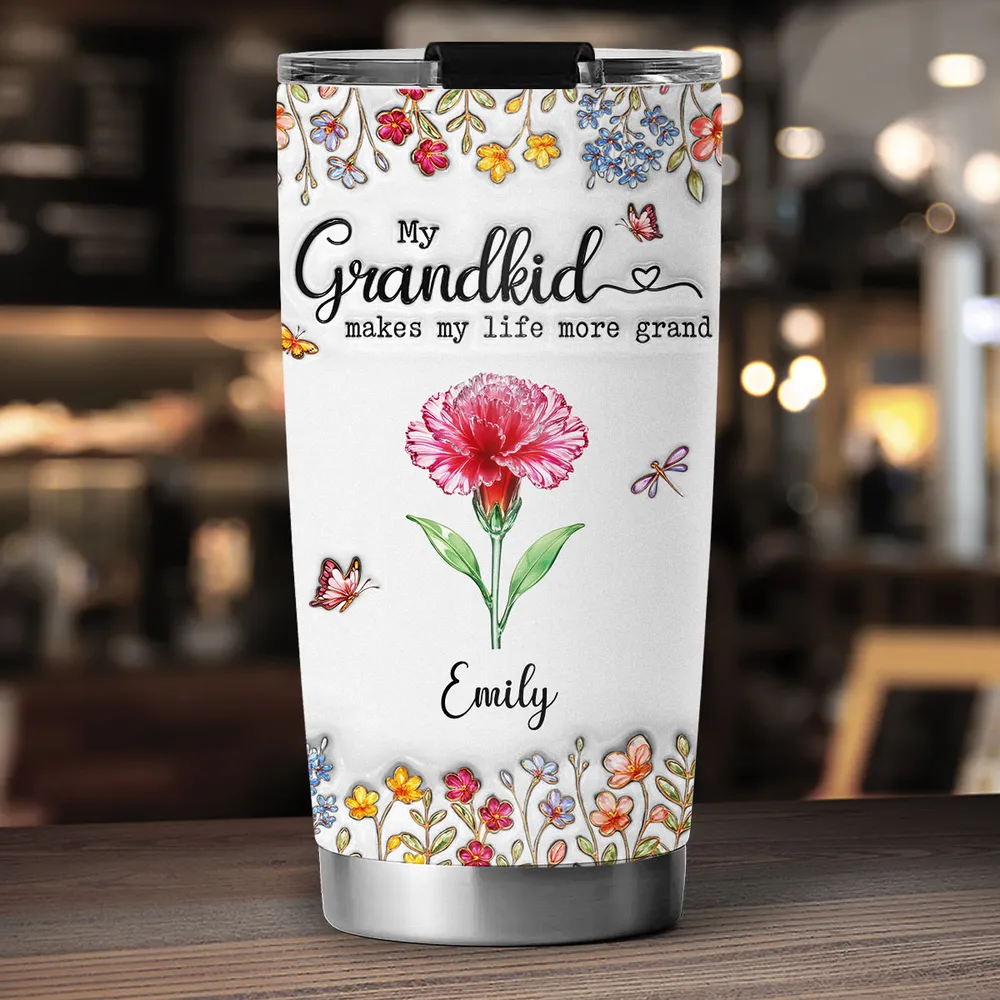 Make Life More Grand With Lovely Kids - Personalized Tumbler - Gift For Mom, Grandma HN02 - Image 4