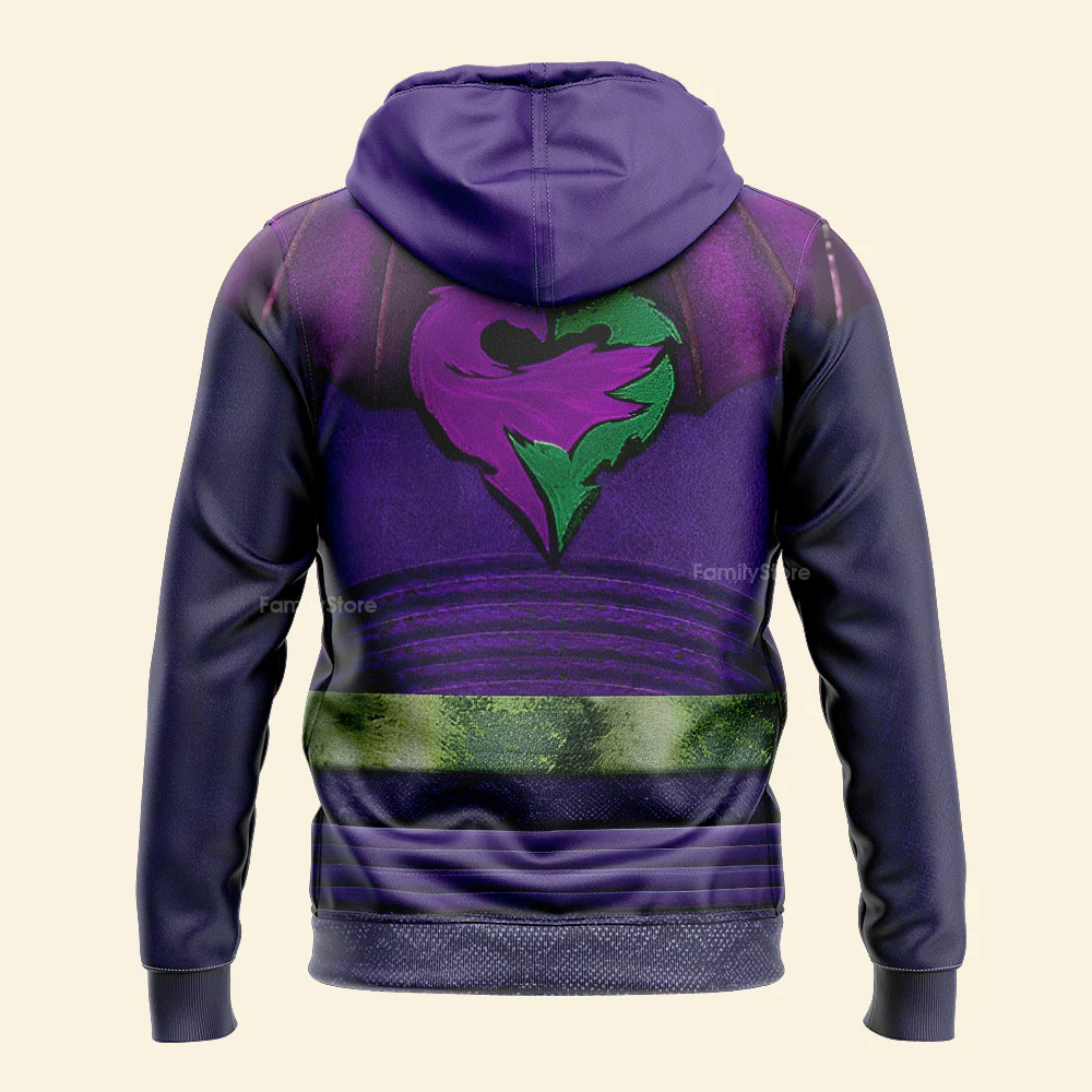 Mal Purple and Green Descendants 3 Costume Hoodie - Image 4