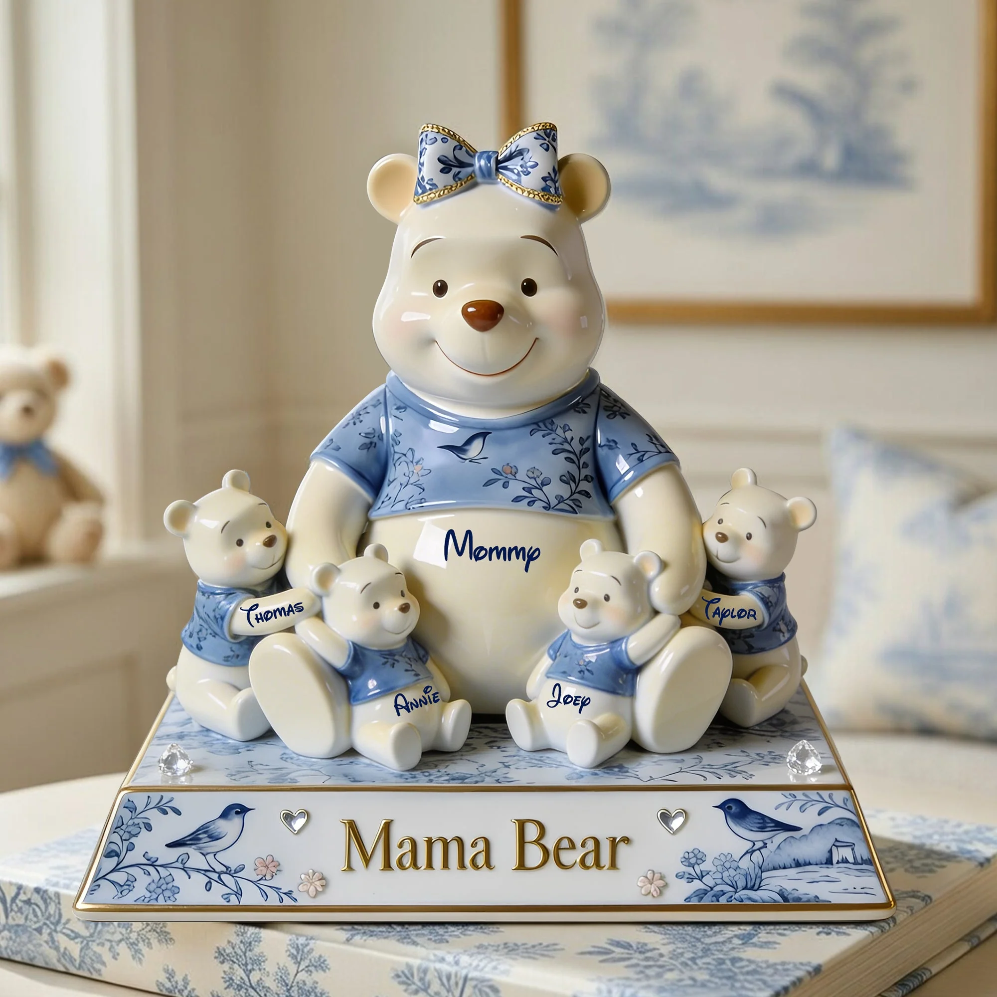 Mama Bear Toile De Jouy - Personalized Custom Shaped Acrylic Plaque - Gift For Movie Fans NL122 - Image 4