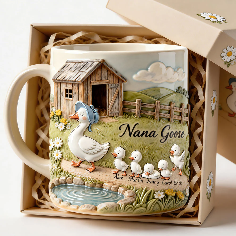 Mama Goose - Personalized Coffee Mug - Gifts For Mom VD01 - Image 2